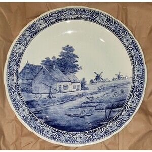 Delft ~ Royal Sphinx by Boch ~ Holland ~ J. Sonneville Large Platter 15 1/2”